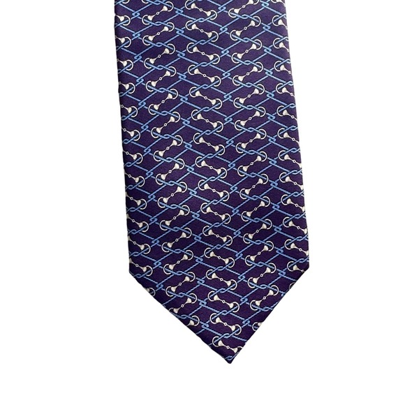 Brooks Brothers Purple, Blue and White Silk Tie - Picture 1 of 5